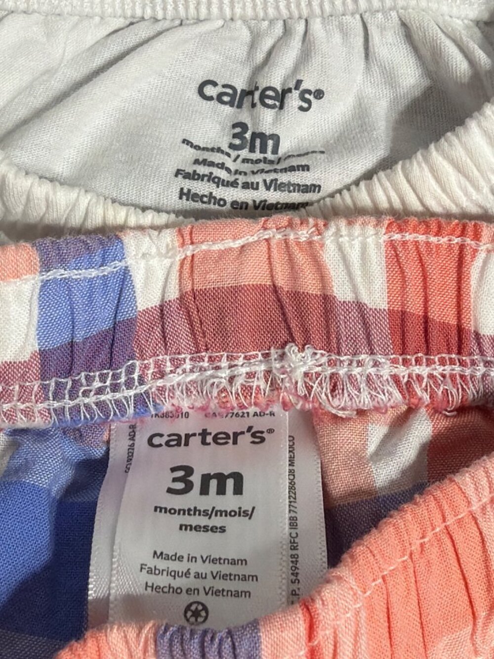 Carters 2 Outfits 3 Months Bubble Suit Shorts Shirt Flamingo Flowers Crab Summer - Picture 8 of 8